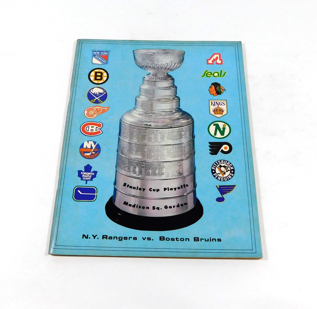 1972-73 Boston Bruins at New York Rangers NHL Hockey Playoff Program