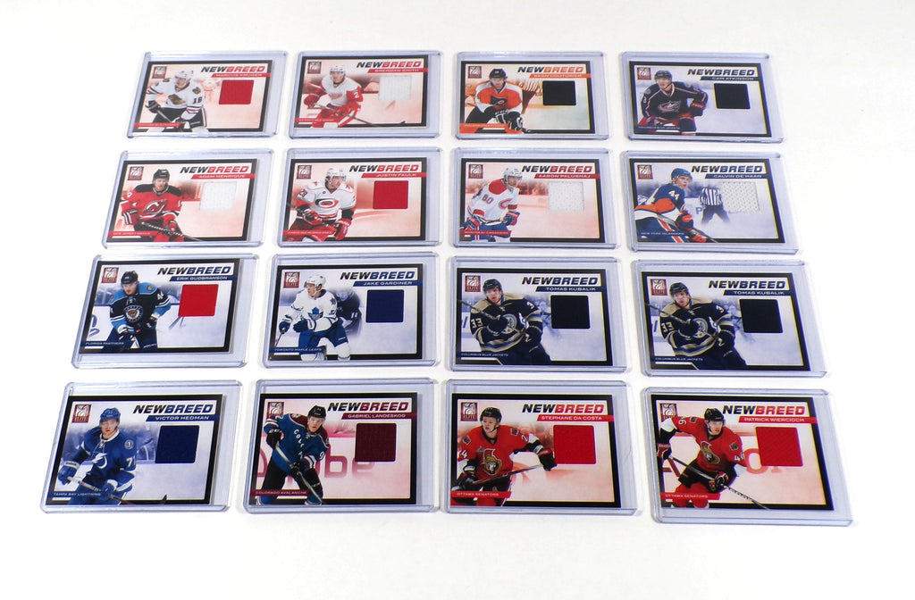 Lot of (36) Assorted 2012-13 Panini Donruss Elite New Breed Hockey Jersey Cards Pic2