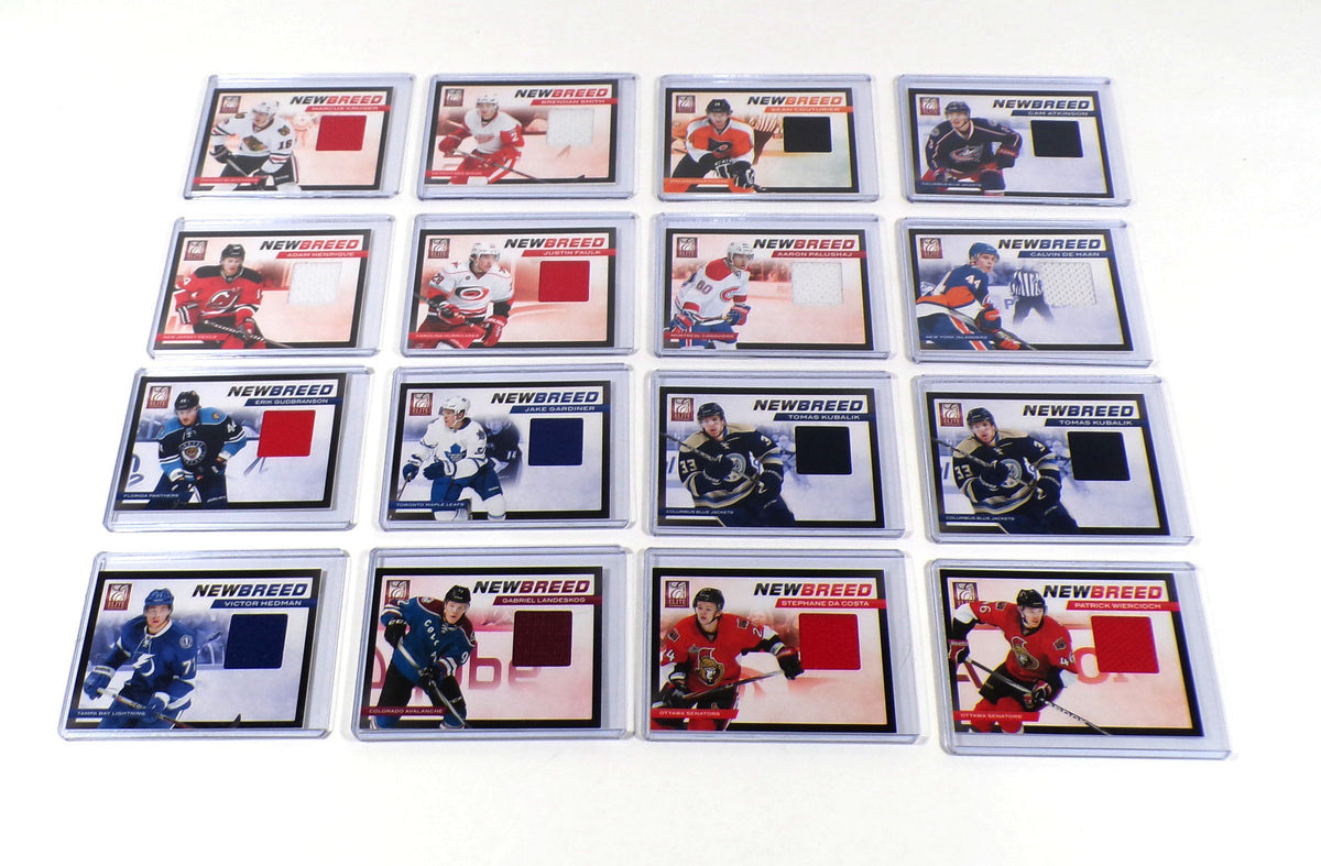 Lot of (36) Assorted 2012-13 Panini Donruss Elite New Breed Hockey Jersey Cards Pic2