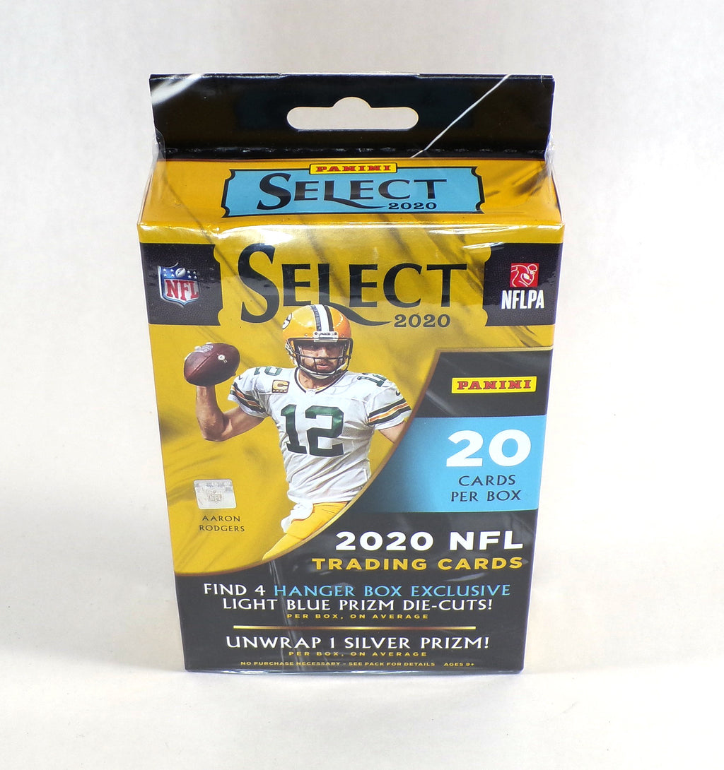 2020 Panini Select Football Retail Hanger Box Sealed (20 Cards) Light Blue Prizm