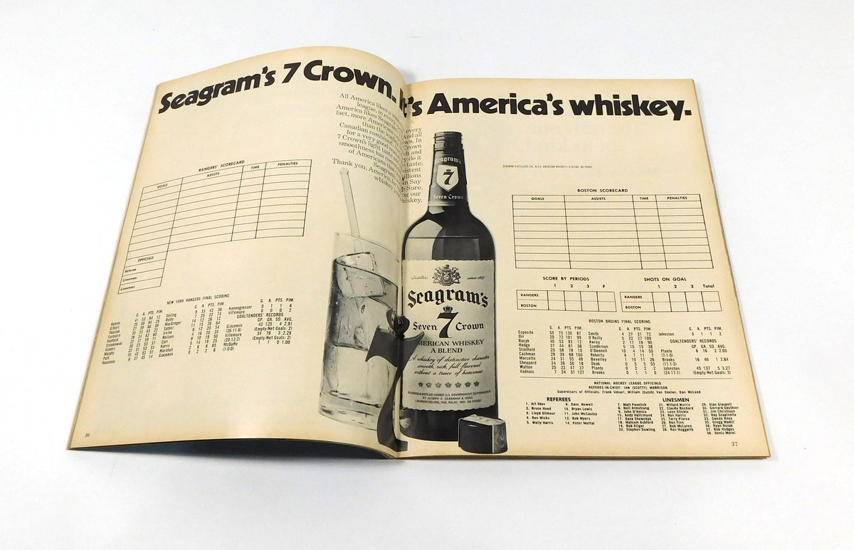 1972-73 Boston Bruins at New York Rangers NHL Hockey Playoff Program Pic2