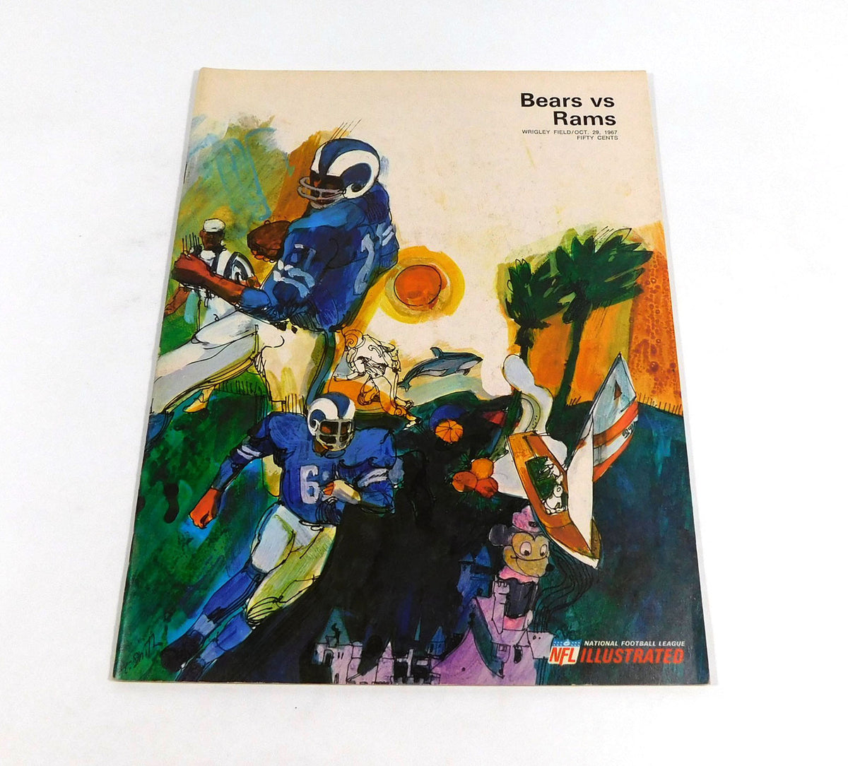 1967 Los Angeles Rams at Chicago Bears NFL Football Program 10-29-67