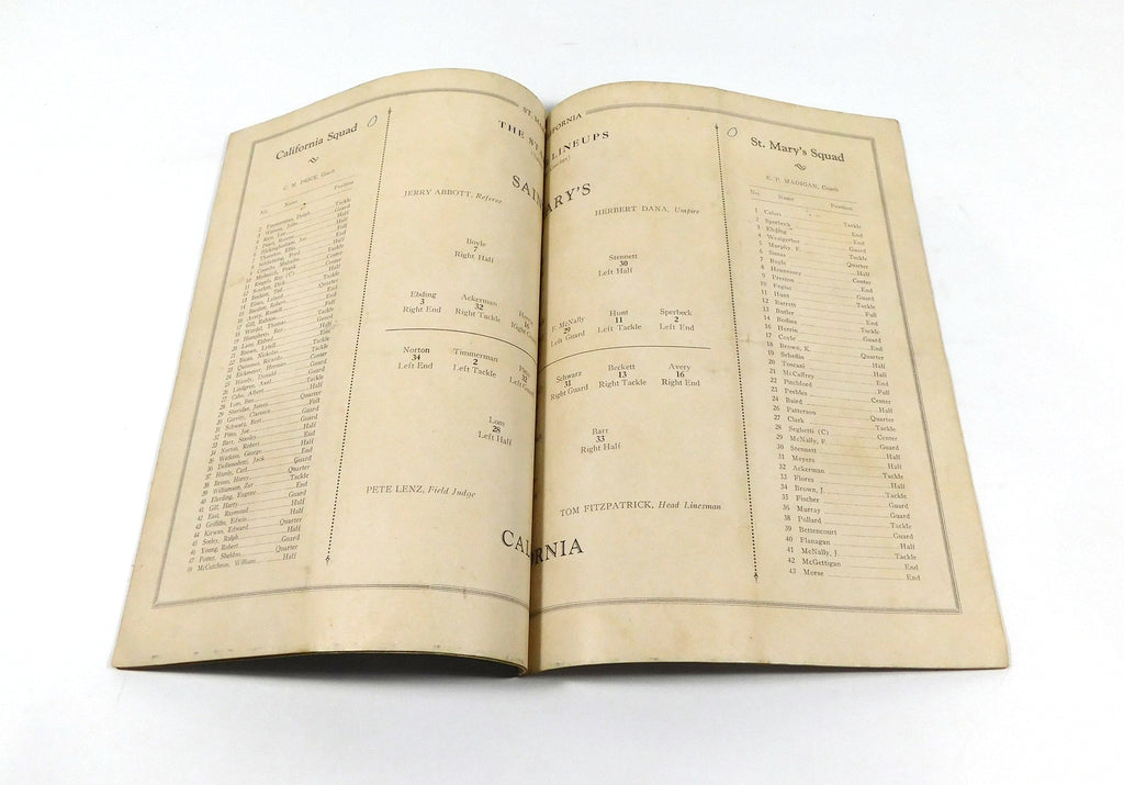 1929 Saint Mary's at California College Football Program 10-5-29 Pic2