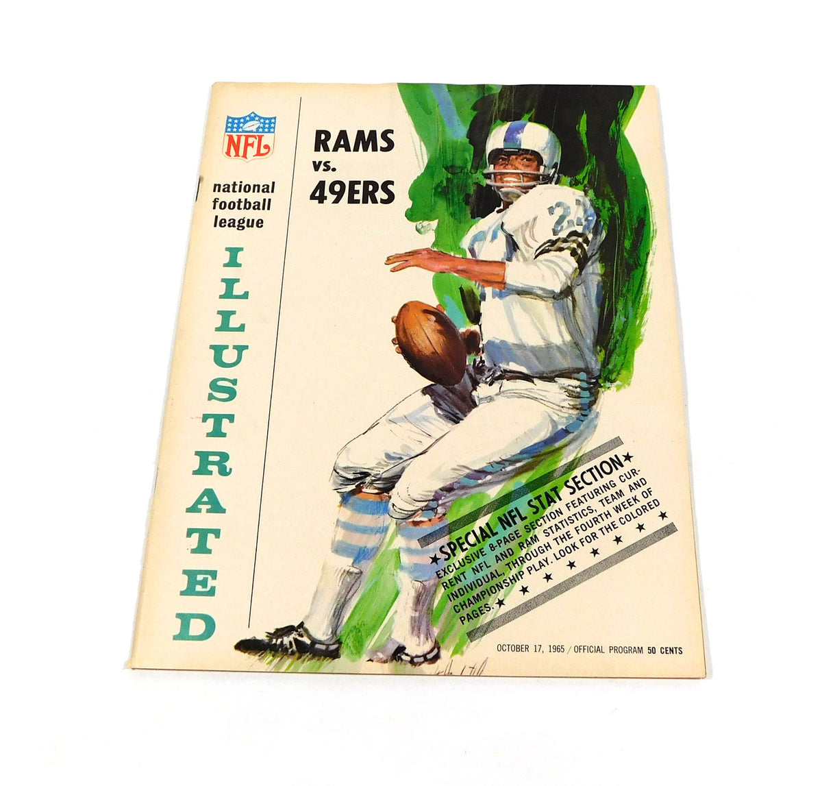 1965 San Francisco 49ers at Los Angeles Rams NFL Football Program 10-17-65
