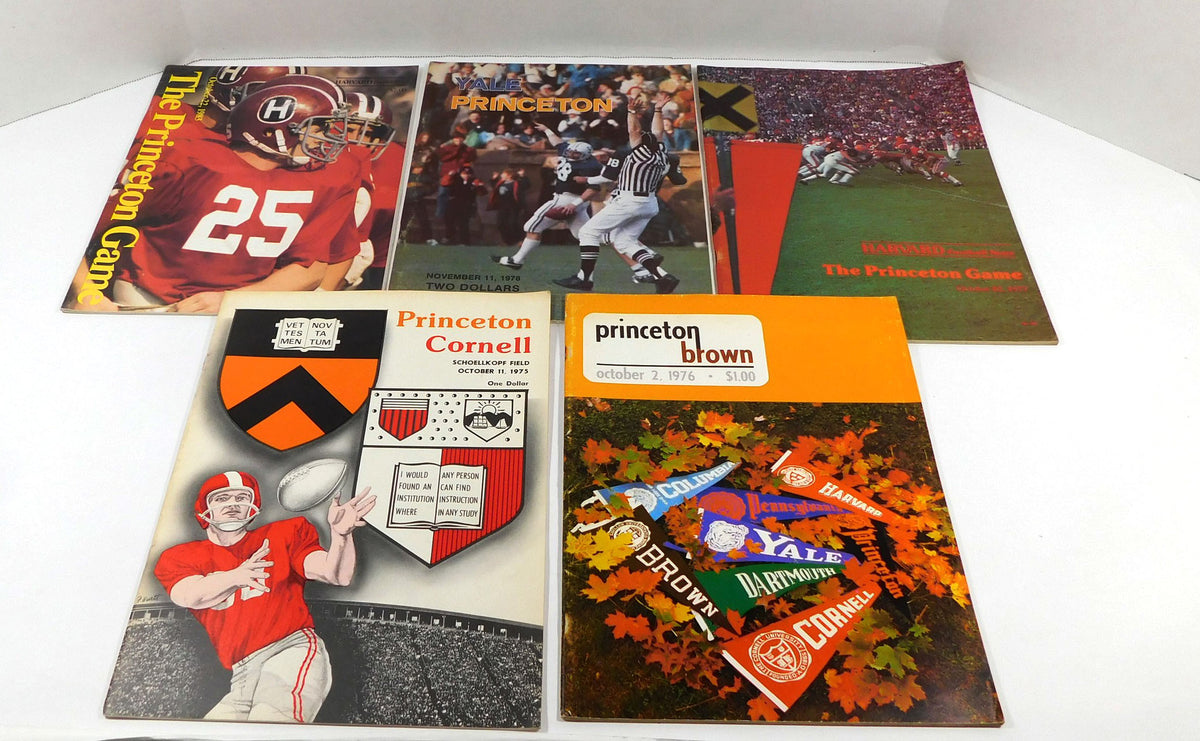 Lot of (5) Different 1975 to 1983 Princeton College Football Programs Pic2