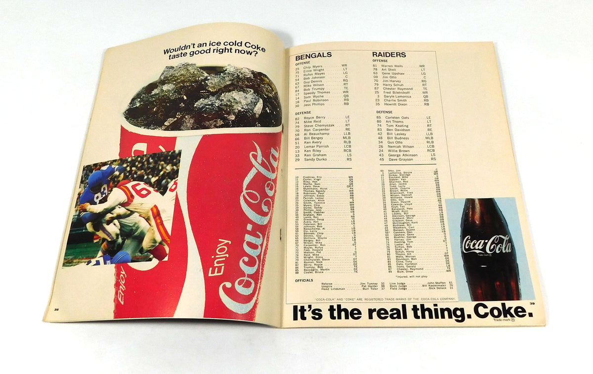 1970 Oakland Raiders at Cincinnati Bengals NFL Football Program 9-20-70 Pic2