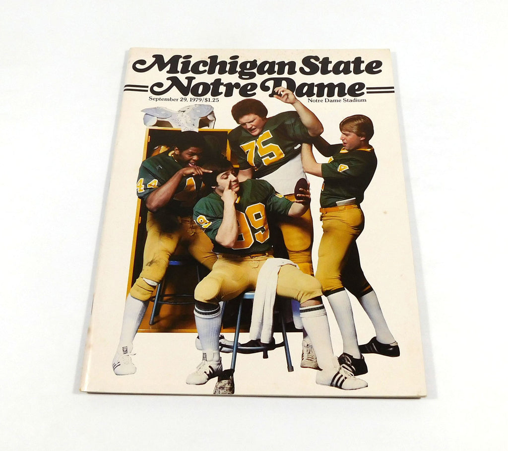 1979 Michigan State at Notre Dame College Football Program 9-29-79