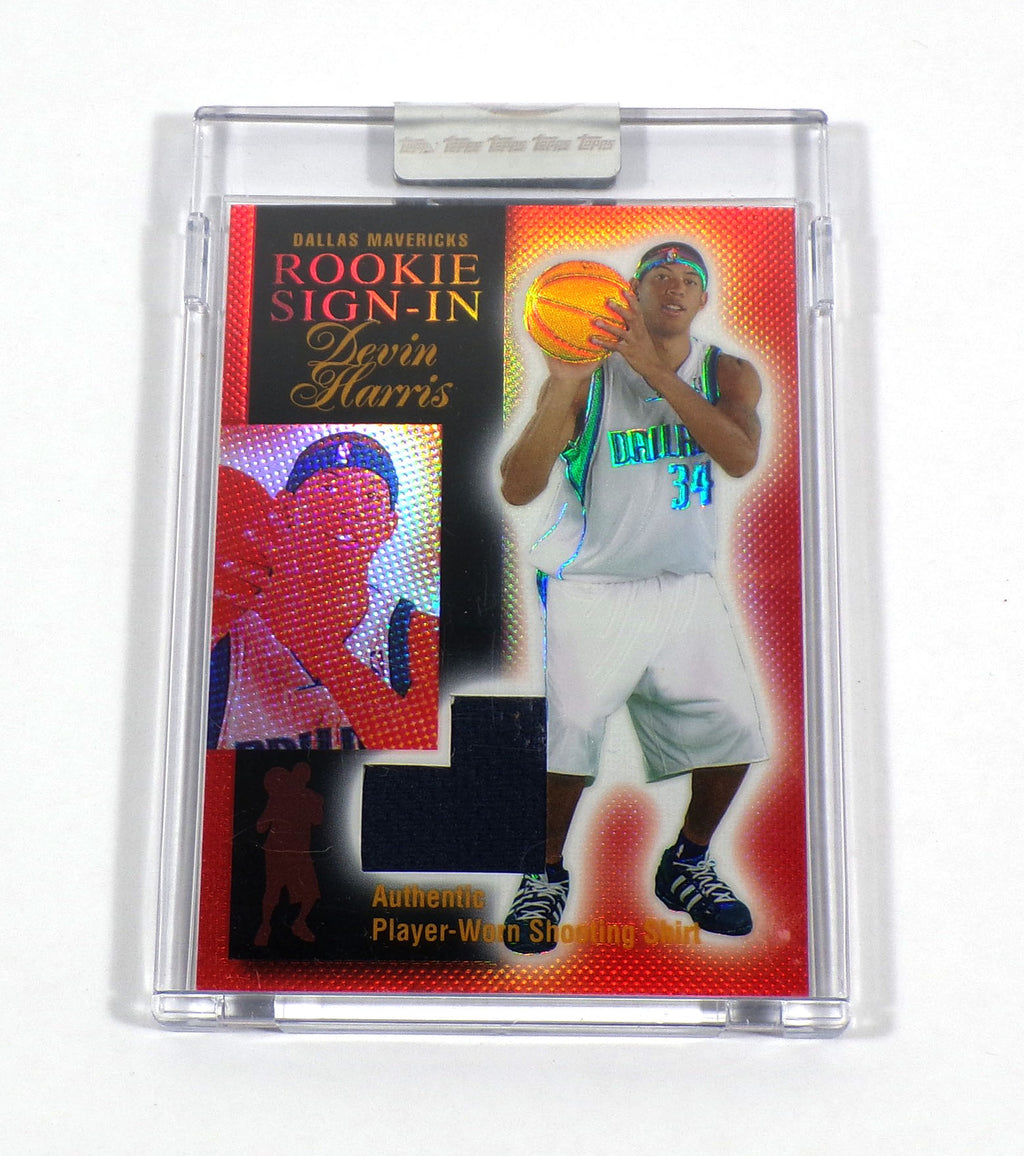 2004-05 Topps Pristine Devin Harris Refractor Rookie Sign In /25 Shirt w/ Seal