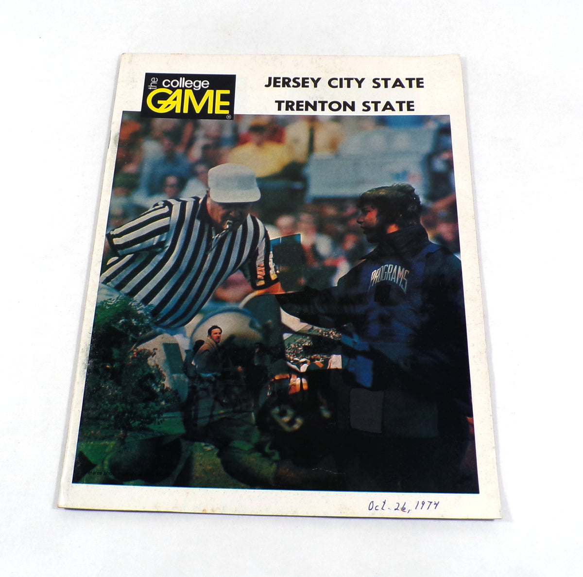 1974 Trenton State at Jersey City State College Football Program 10-26-74