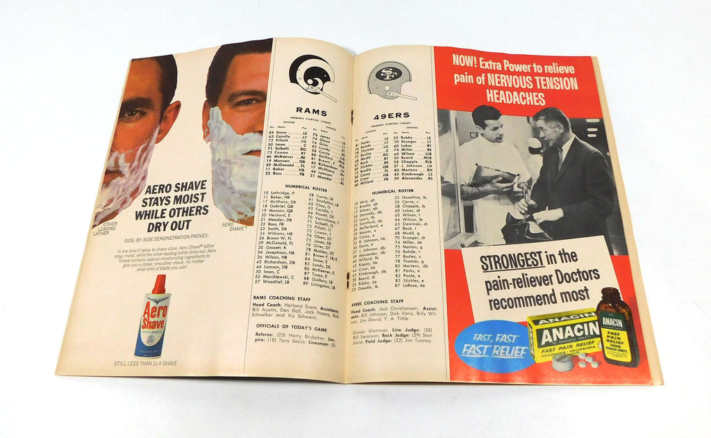 1965 San Francisco 49ers at Los Angeles Rams NFL Football Program 10-17-65 Pic2