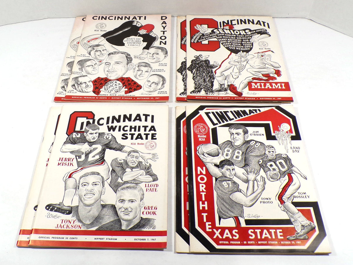 Lot of (12) Assorted 1967 University of Cincinnati College Football Programs Pic2