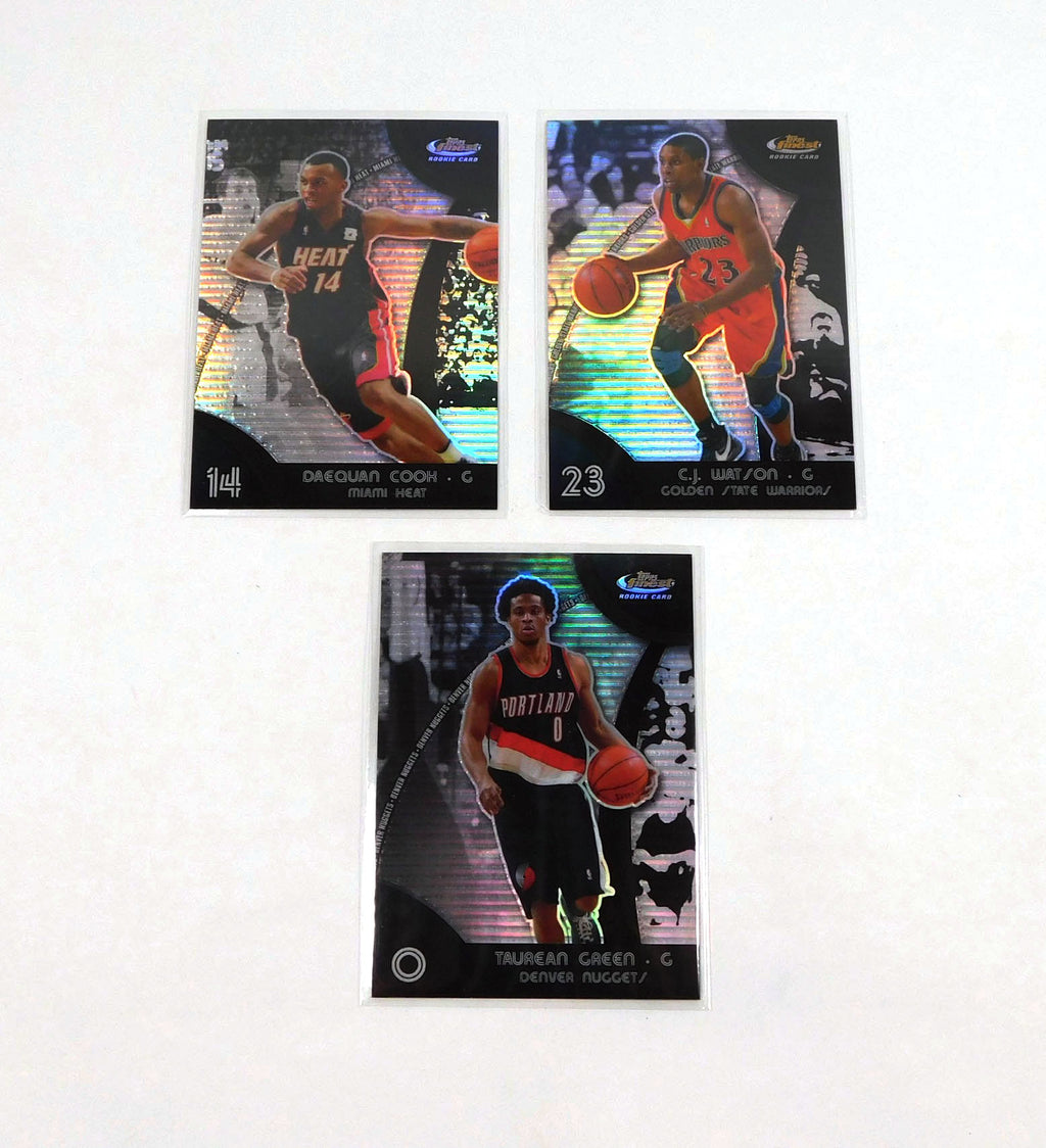 Lot of (3) 2007-08 Finest Basketball Black Refractors (/75)