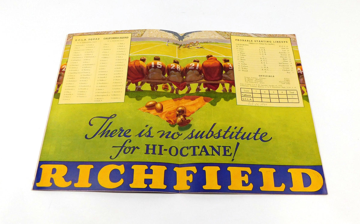 1934 UCLA at California College Football Program 10-20-34 Pic2