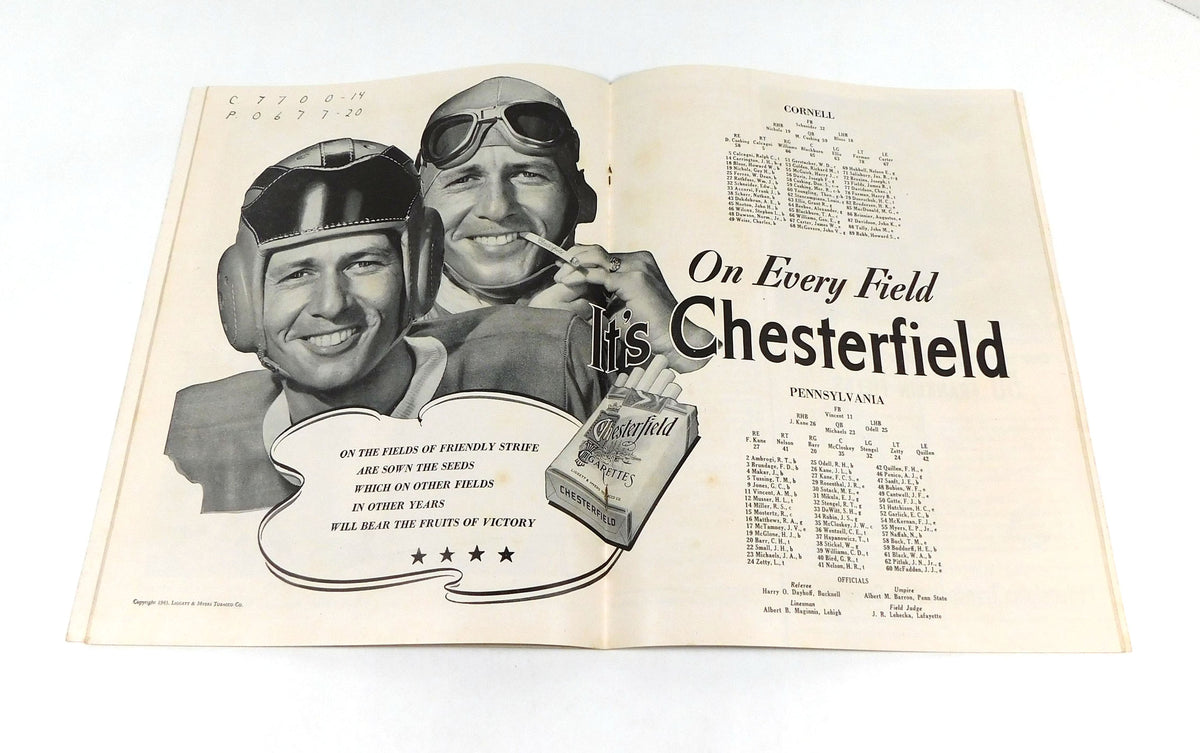 1943 Cornell at Pennsylvania College Football Program 11-25-43 Pic2