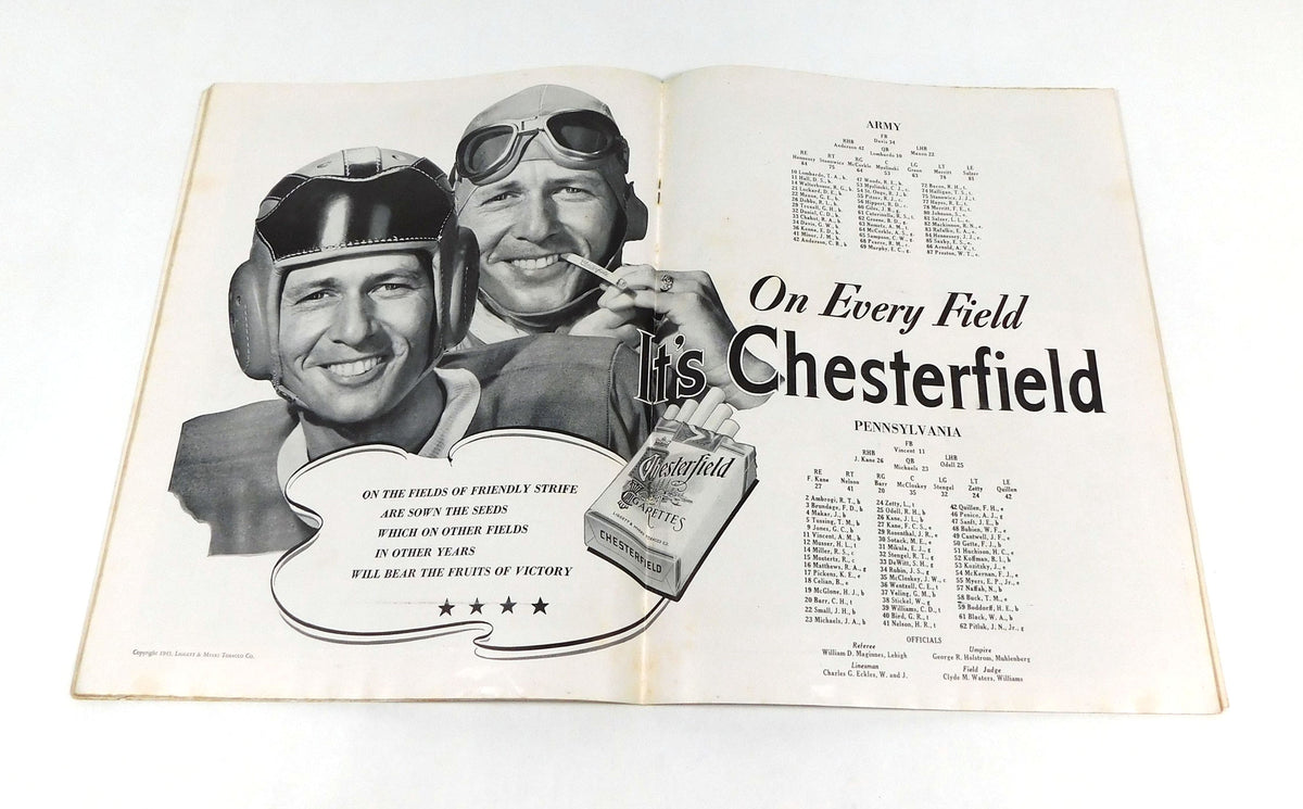 1943 Army at Pennsylvania College Football Program 10-30-43 Pic2