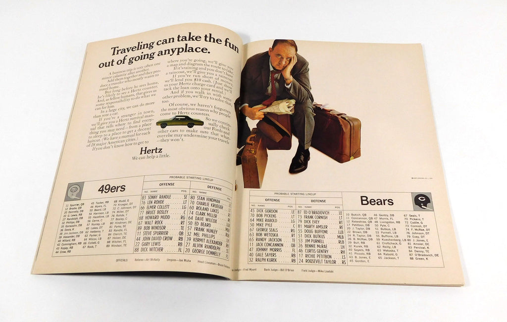 1967 Chicago Bears at San Francisco 49ers NFL Football Program 12-3-67 Pic2