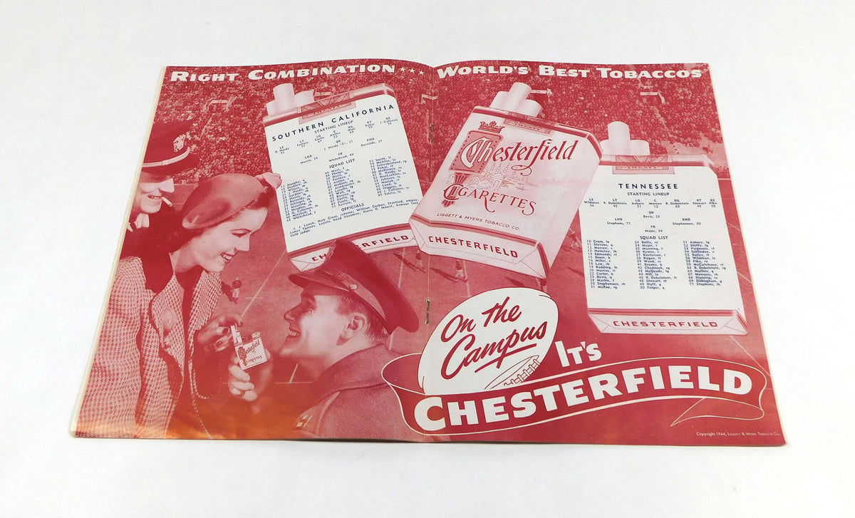 1945 Tennessee vs USC Rose Bowl College Football Program 1-1-45 Pic2