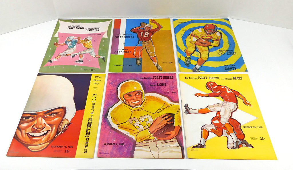 Lot of (6) Different 1960 San Francisco 49ers NFL Football Programs