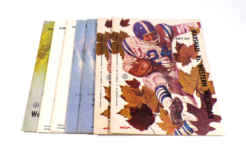 Lot of (7) Assorted 1965 Western Michigan College Football Programs