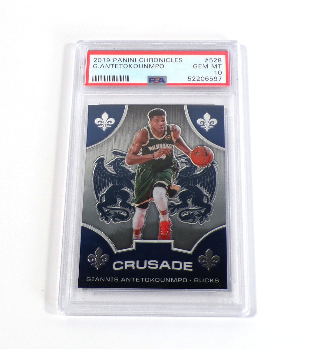 2019-20 Panini Chronicles Giannis Antetokounmpo Crusade #528 Bucks PSA 10
