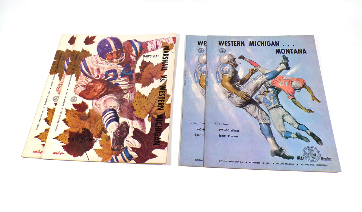 Lot of (7) Assorted 1965 Western Michigan College Football Programs Pic2