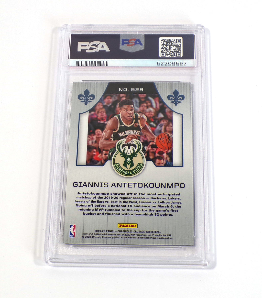 2019-20 Panini Chronicles Giannis Antetokounmpo Crusade #528 Bucks PSA 10 Pic2