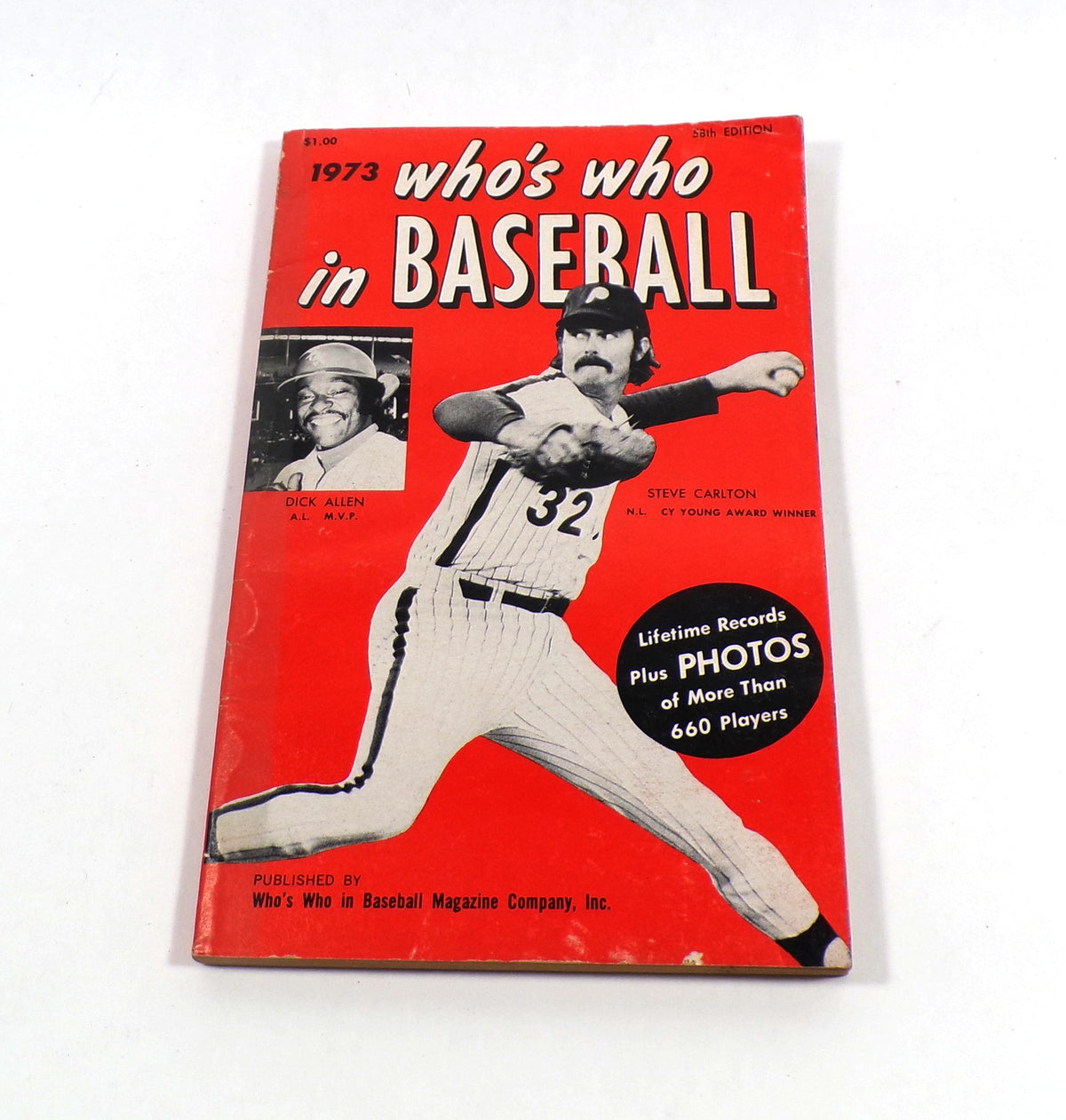 1973 Who's Who in Baseball Magazine Book Guide Steve Carlton Cover