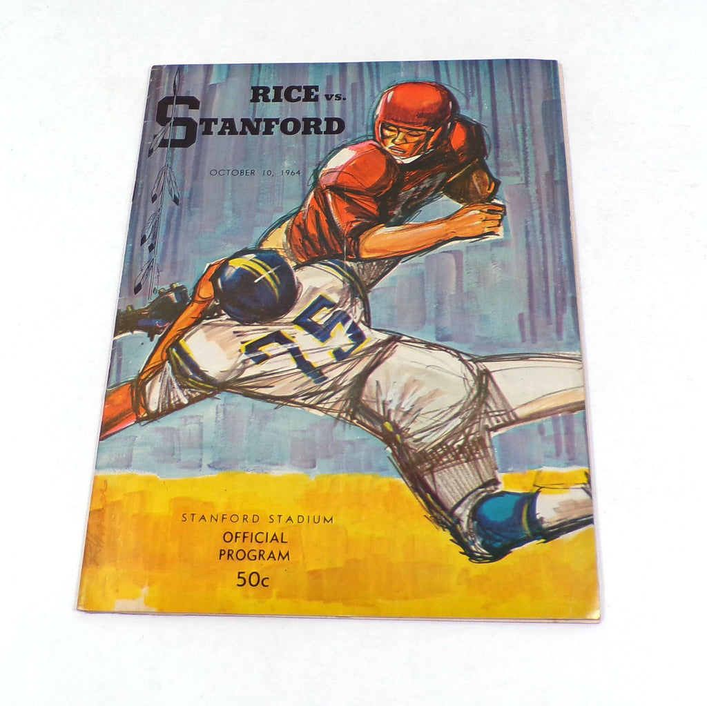 1964 Rice at Stanford College Football Program 10-10-64