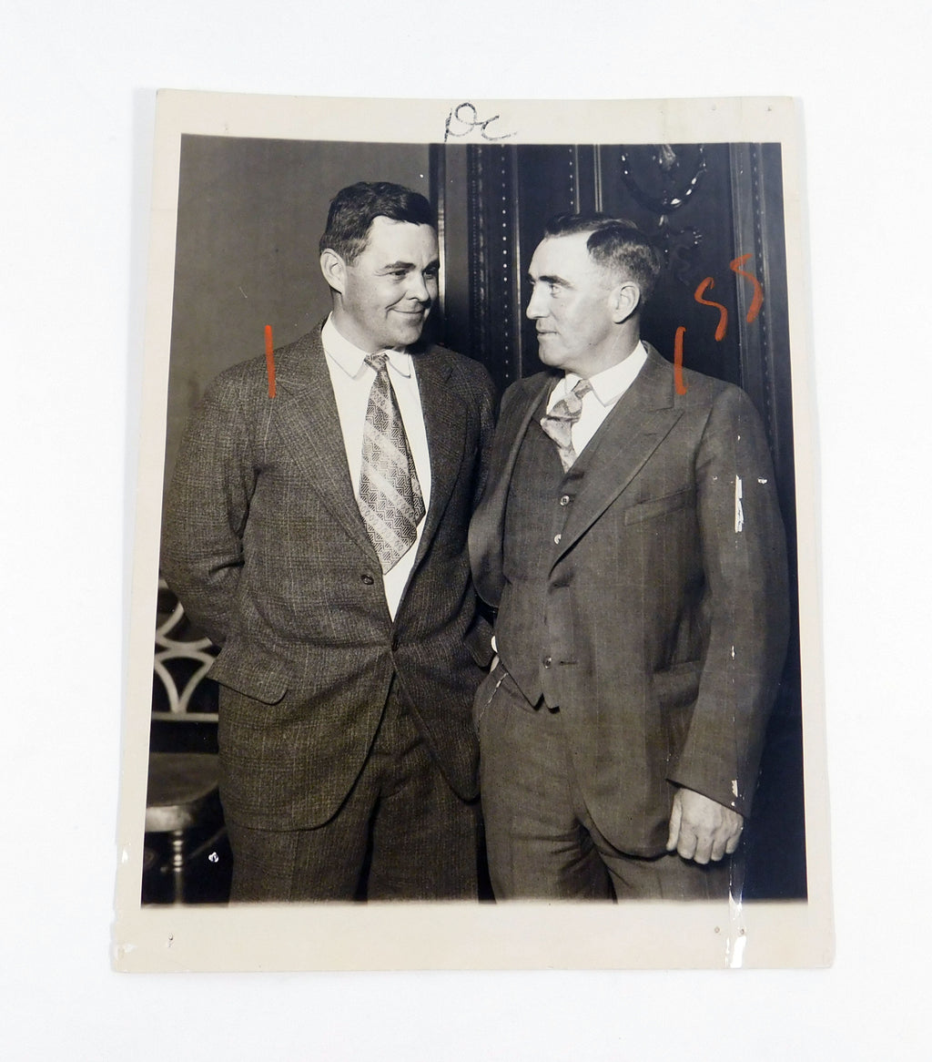 John Stuffy McInnis / O.J. Bush Original Wire Photo Dec. 14, 1926 Nationals