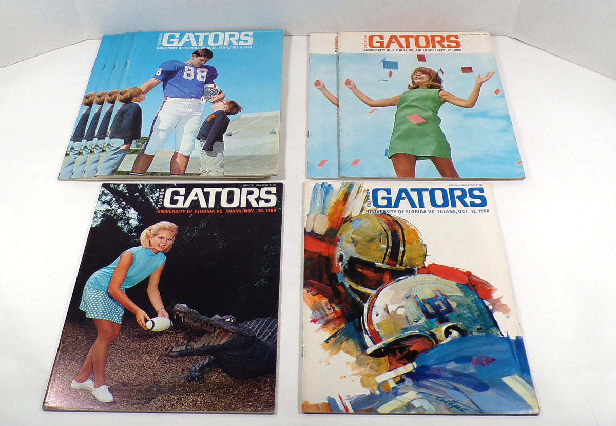 Lot of (8) Assorted 1968 Florida College Football Programs Pic2