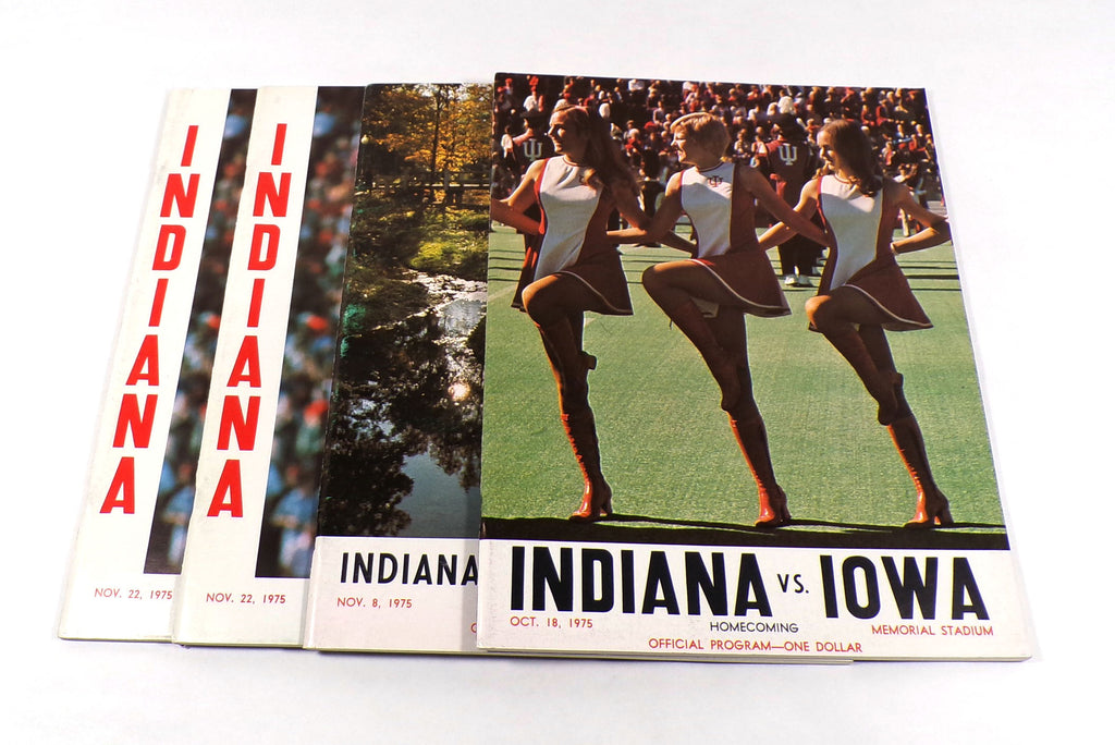 Lot of (4) Assorted 1975 Indiana College Football Programs