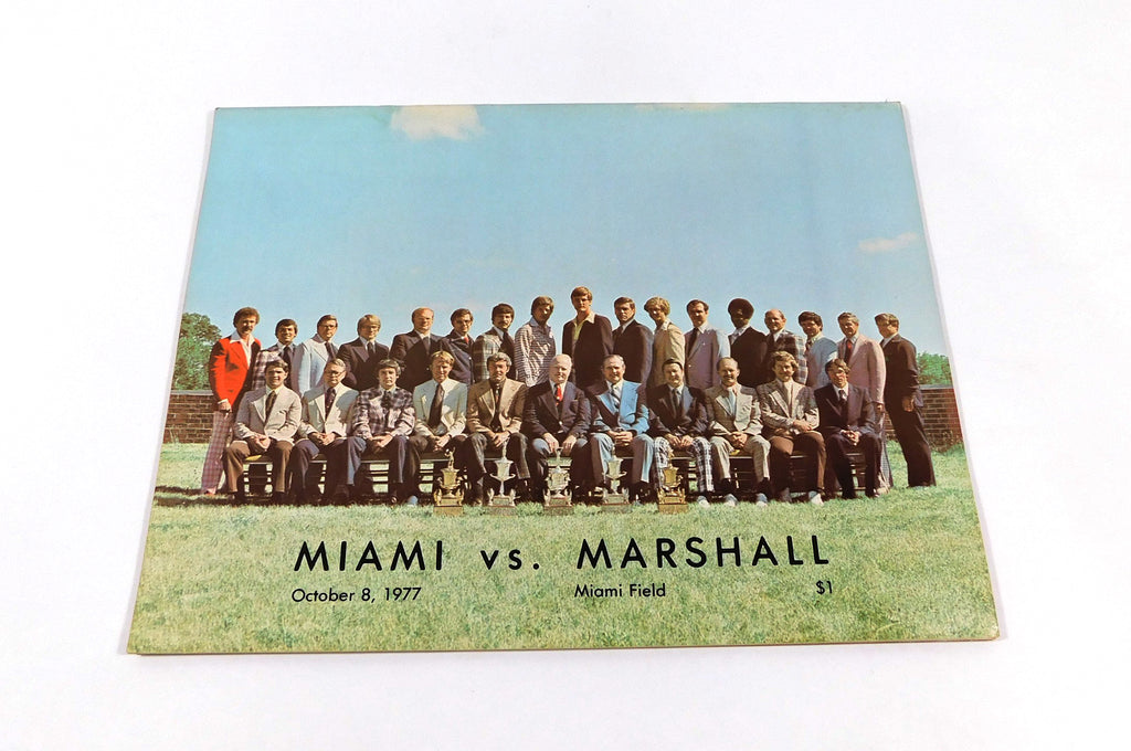 1977 Marshall at Miami of Ohio College Football Program 10-8-77