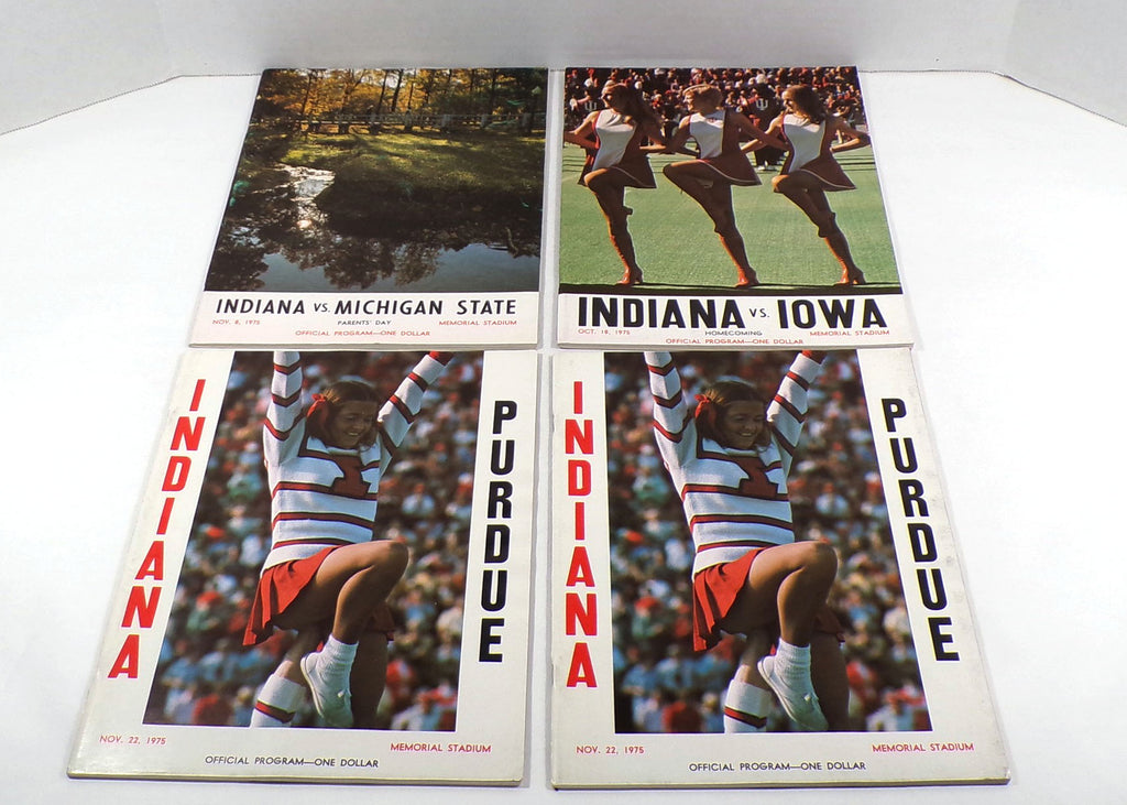 Lot of (4) Assorted 1975 Indiana College Football Programs Pic2