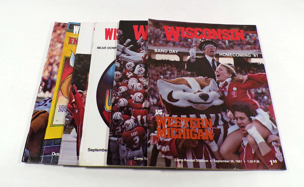 Lot of (6) Different 1981 Wisconsin College Football Programs