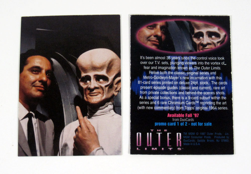 1997 DuoCards The Outer Limits Promo Card Set (2) Nm/Mt Pic2
