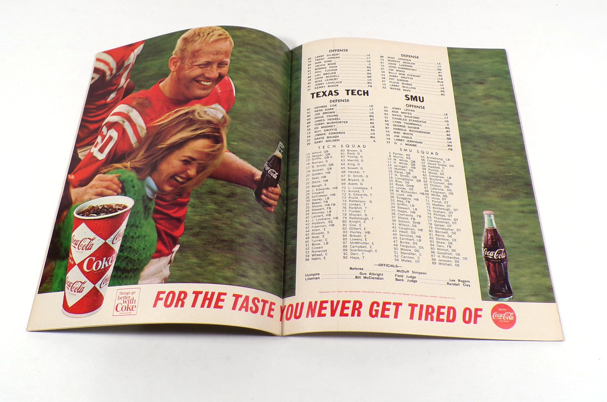 1966 Southern Methodist SMU at Texas Tech College Football Program 10-22-66 Pic2