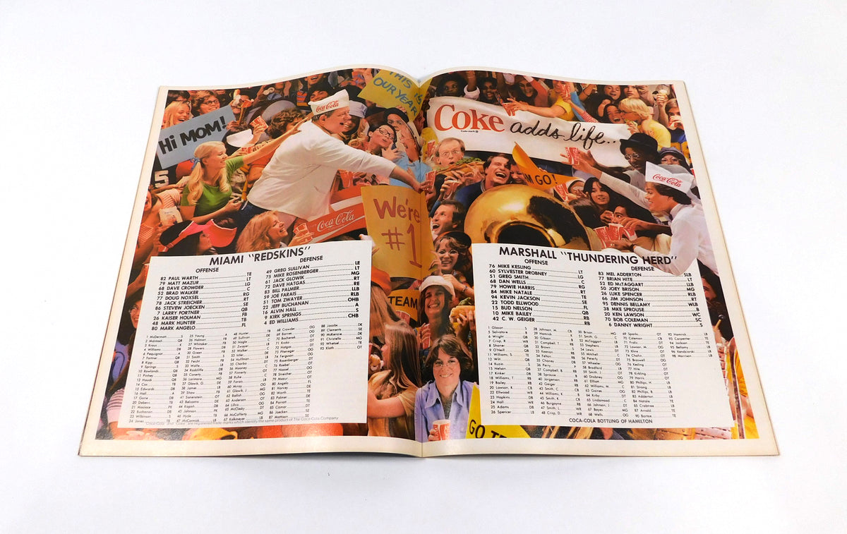 1977 Marshall at Miami of Ohio College Football Program 10-8-77 Pic2
