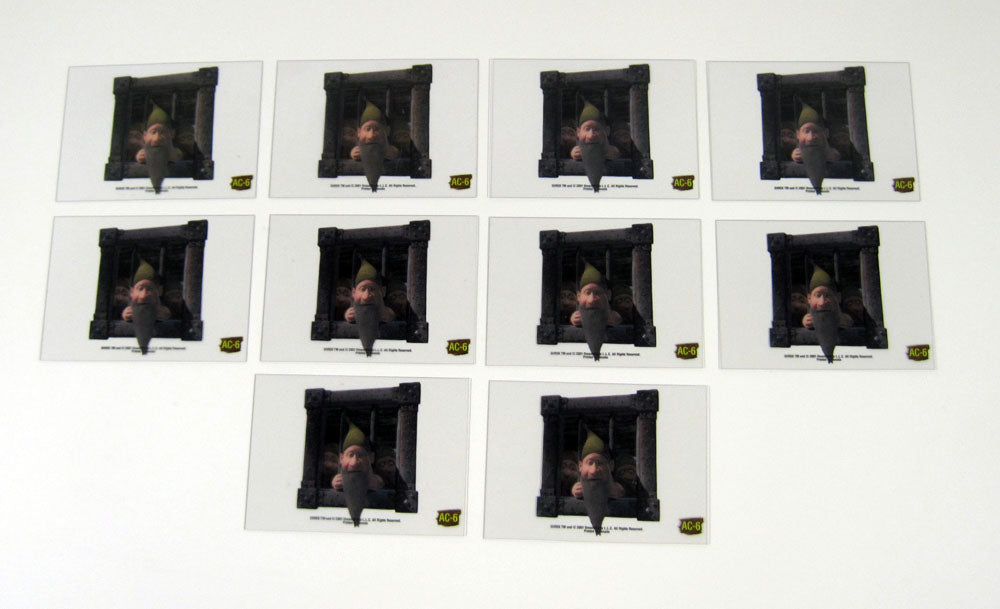 Lot of (10) 2001 Dart Flipcards Shrek Animation Cel Chase Card (AC-6) Nm/Mt