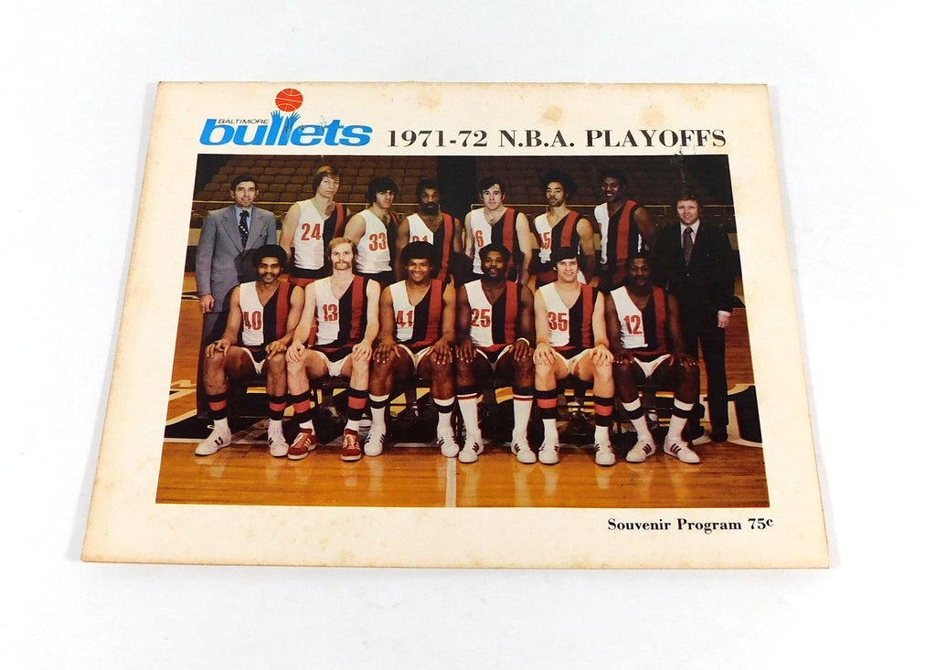 1971-72 New York Knicks at Washington Bullets NBA Basketball Playoff Program
