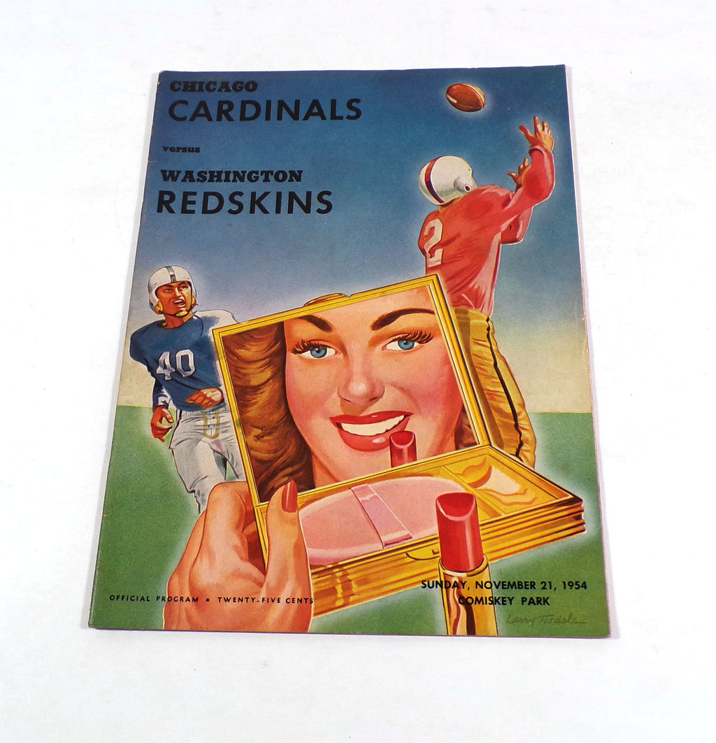 1954 Washington Redskins at Chicago Cardinals NFL Football Program 11-21-54 3623