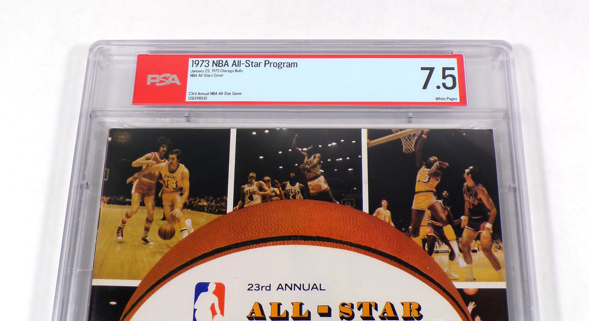 1972-73 NBA Basketball All-Star Program Chicago 1-23-73 PSA 7.5 Pic2