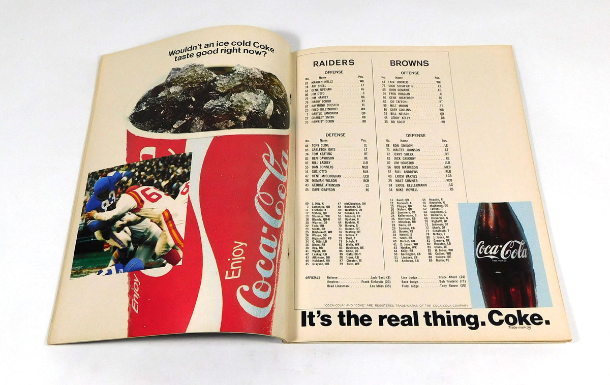 1970 Cleveland Browns at Oakland Raiders NFL Football Program 11-8-70 Pic2