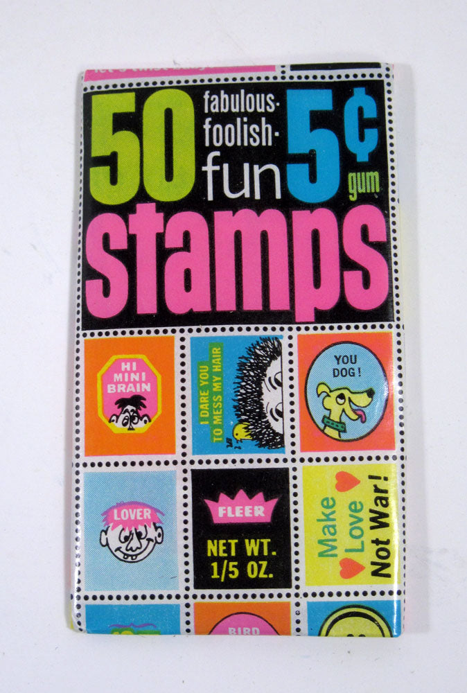 1969 Fleer Fabulous Foolish Fun Stamps Box (24 Sealed Packs) Pic2