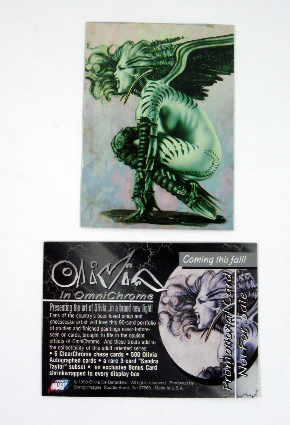 1996 Comic Images Olivia in Omnichrome Holochrome Promo Card Nm/Mt