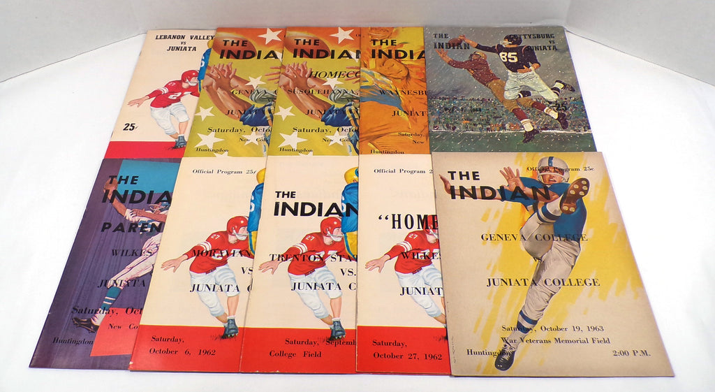 Lot of (15) Different 1962 to 1965 Juniata College Football Programs Pic2