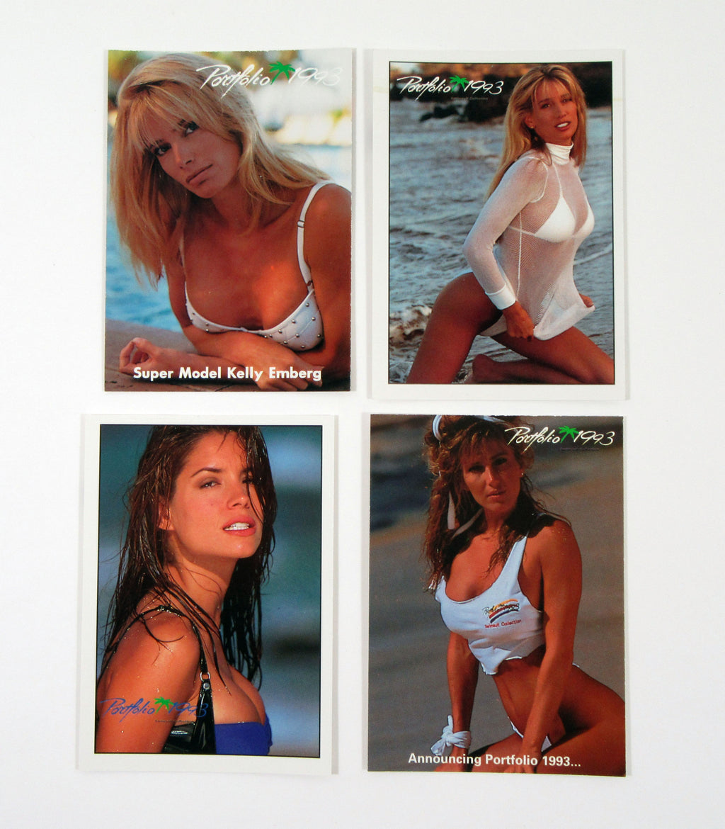 1993 Portfolio International Portfolio 1993 Sealed Cello Pack Promo Card Set (4) Pic2