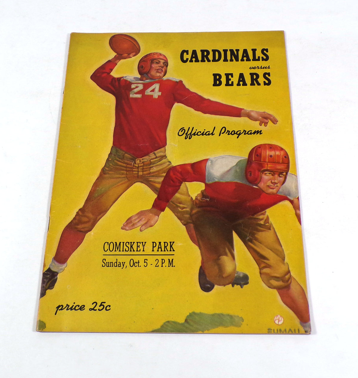 1947 Chicago Bears at Chicago Cardinals NFL Football Program 10-5-47