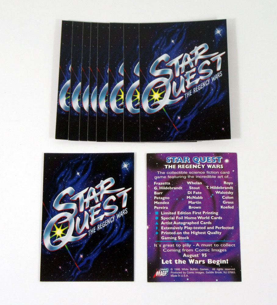Lot of (10) 1995 White Buffalo Games Star Quest Regency Wars Promo Card Nm/Mt