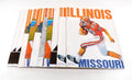 Lot of (10) Assorted 1975 Illinois College Football Programs