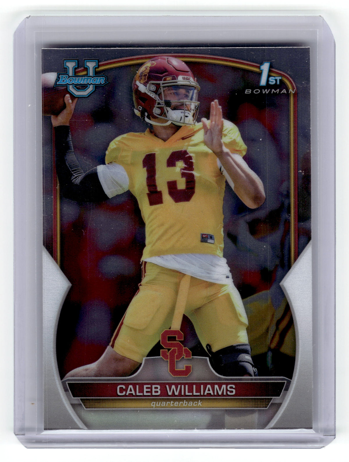 2022 Bowman Chrome University Caleb Williams Rookie #50 Bears